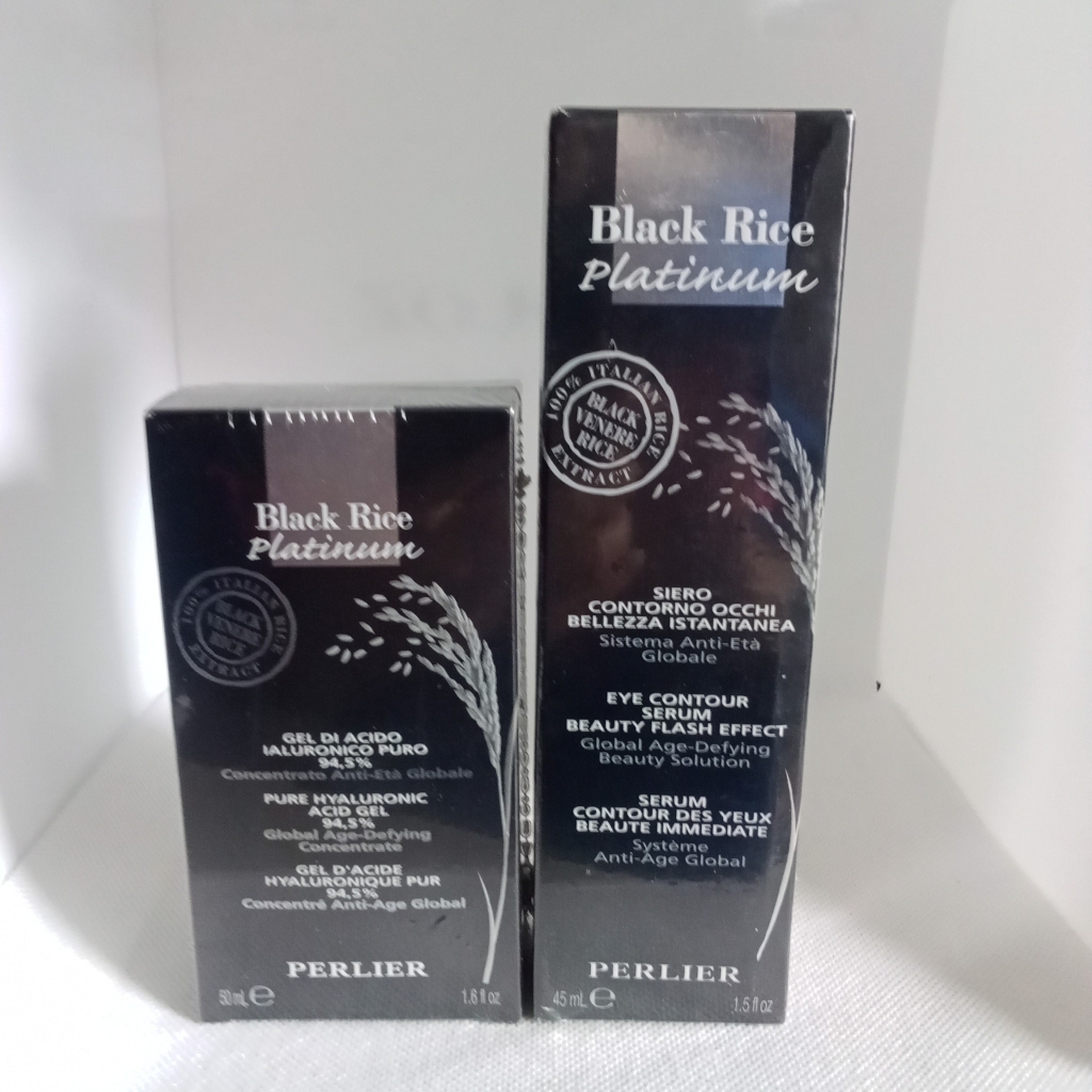 Black Rice Platinum "Pure Hyaluronic Acid Gel" 1.6 Fl.Oz And "Eye Contour Serum"